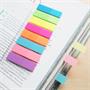 Label stickers, ruler, plastic, 8x25 sheets, 45x12 mm, STICK N, neon colors
